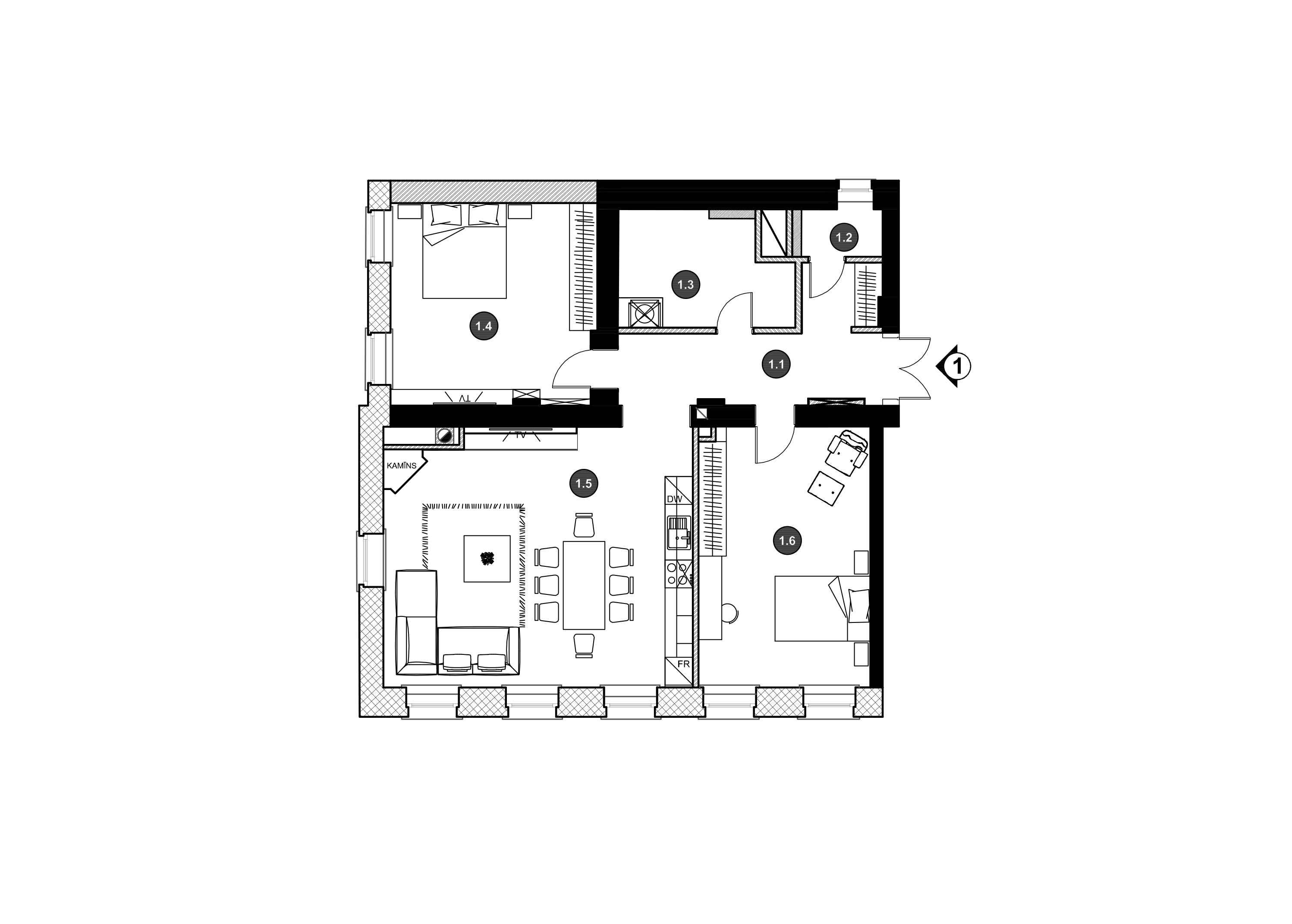 Apartment No.1 plans