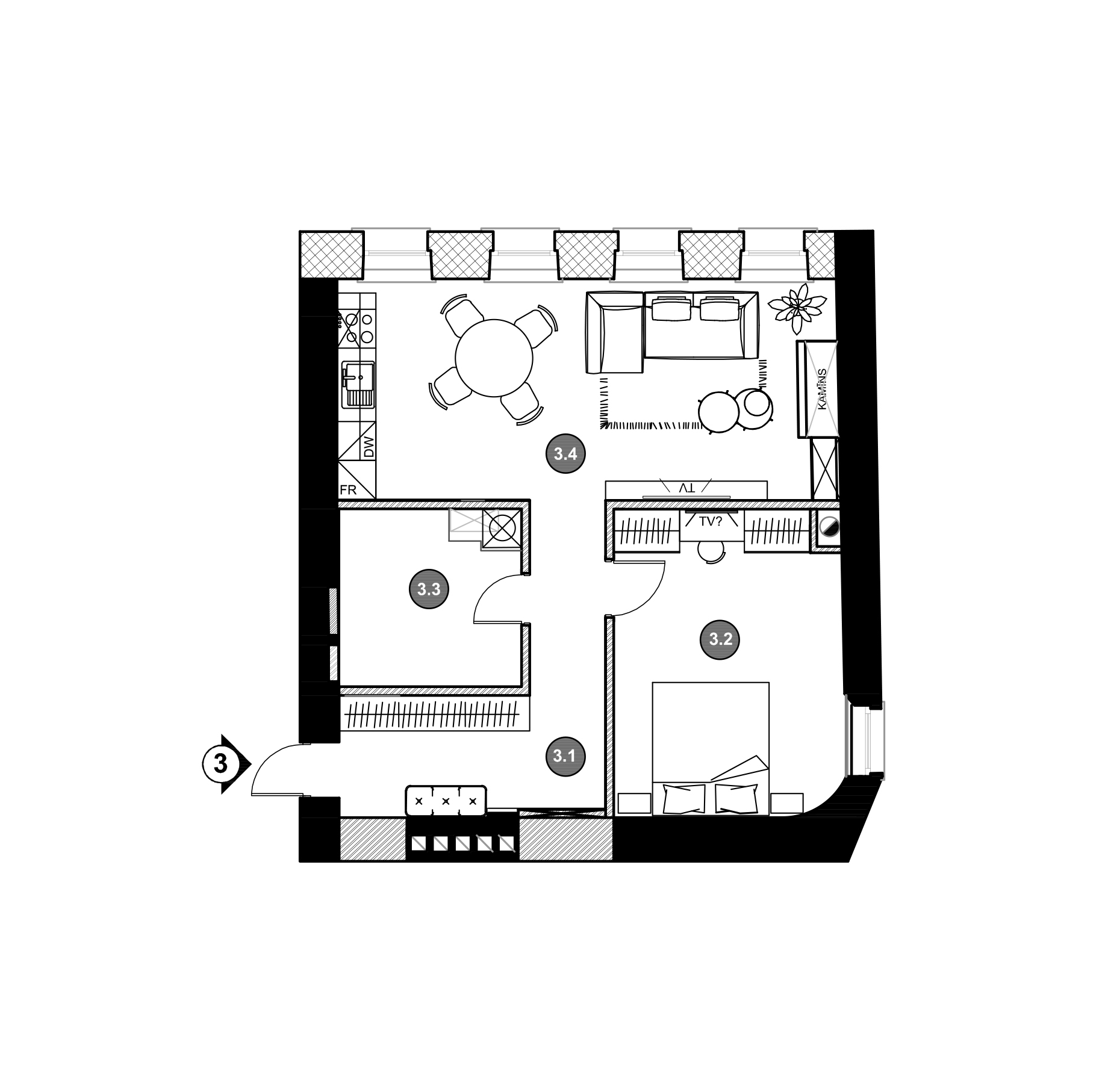 Apartment No.3 plans