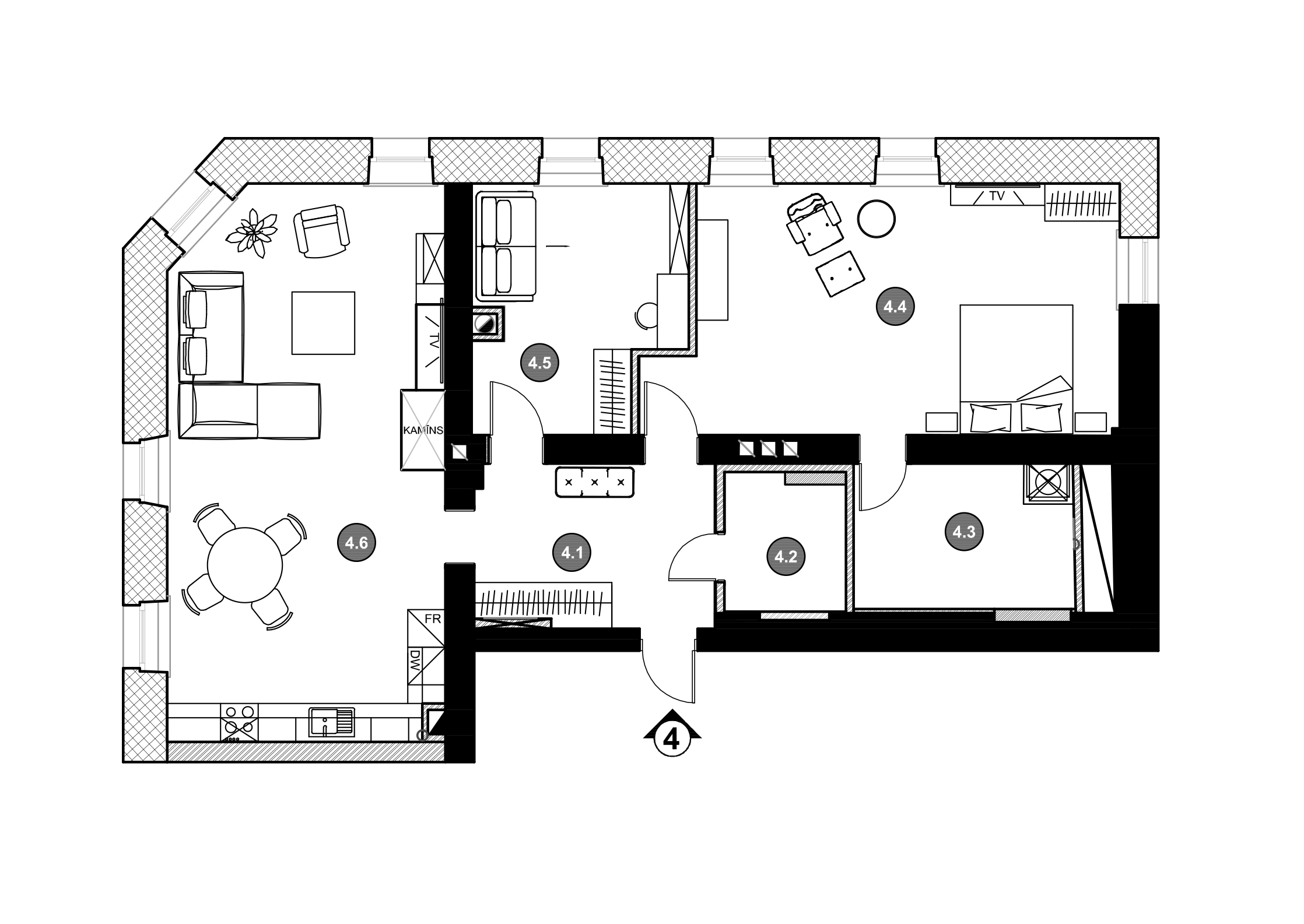 Apartment No.4 plans