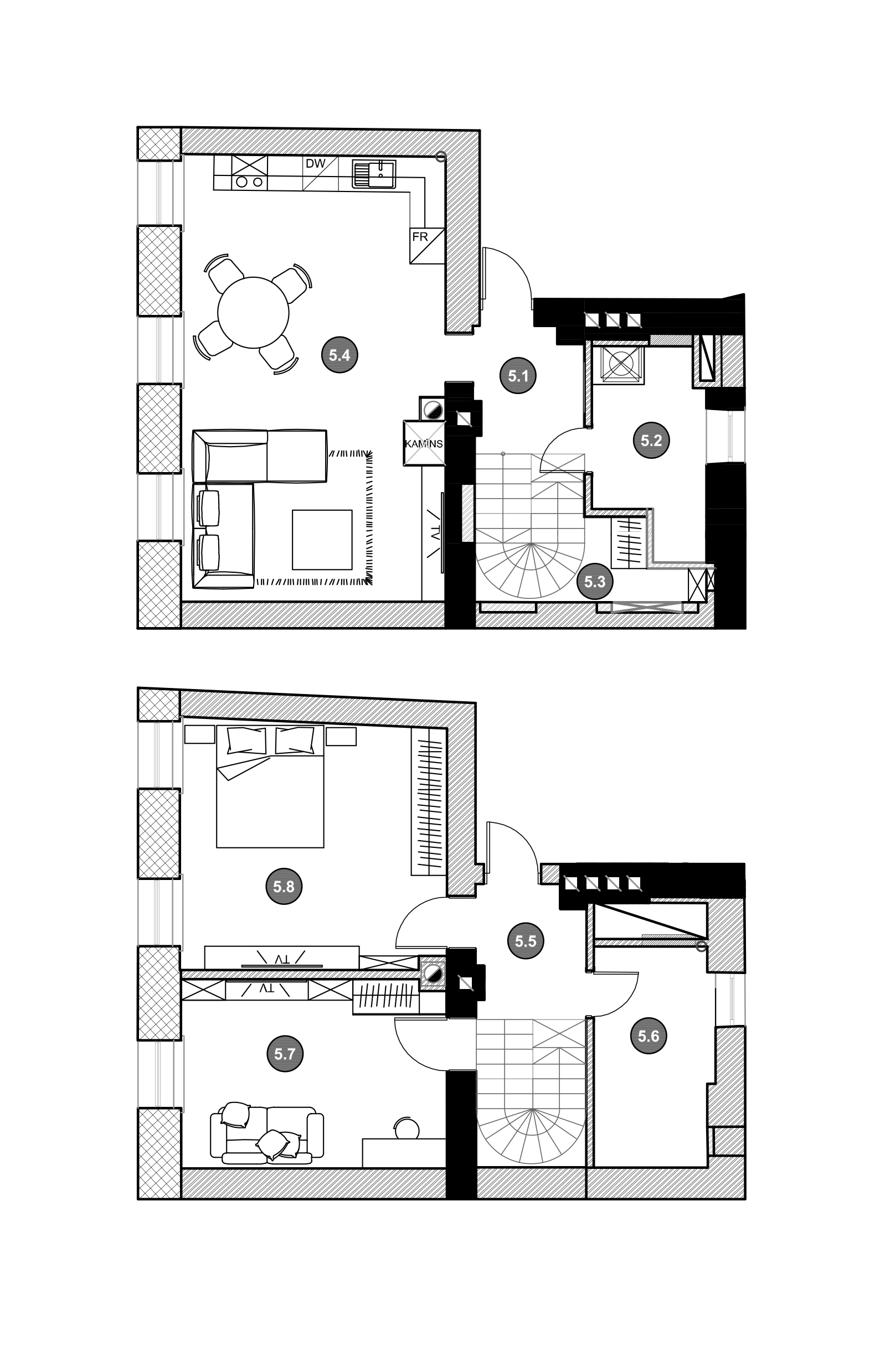 Apartment No.5 plans