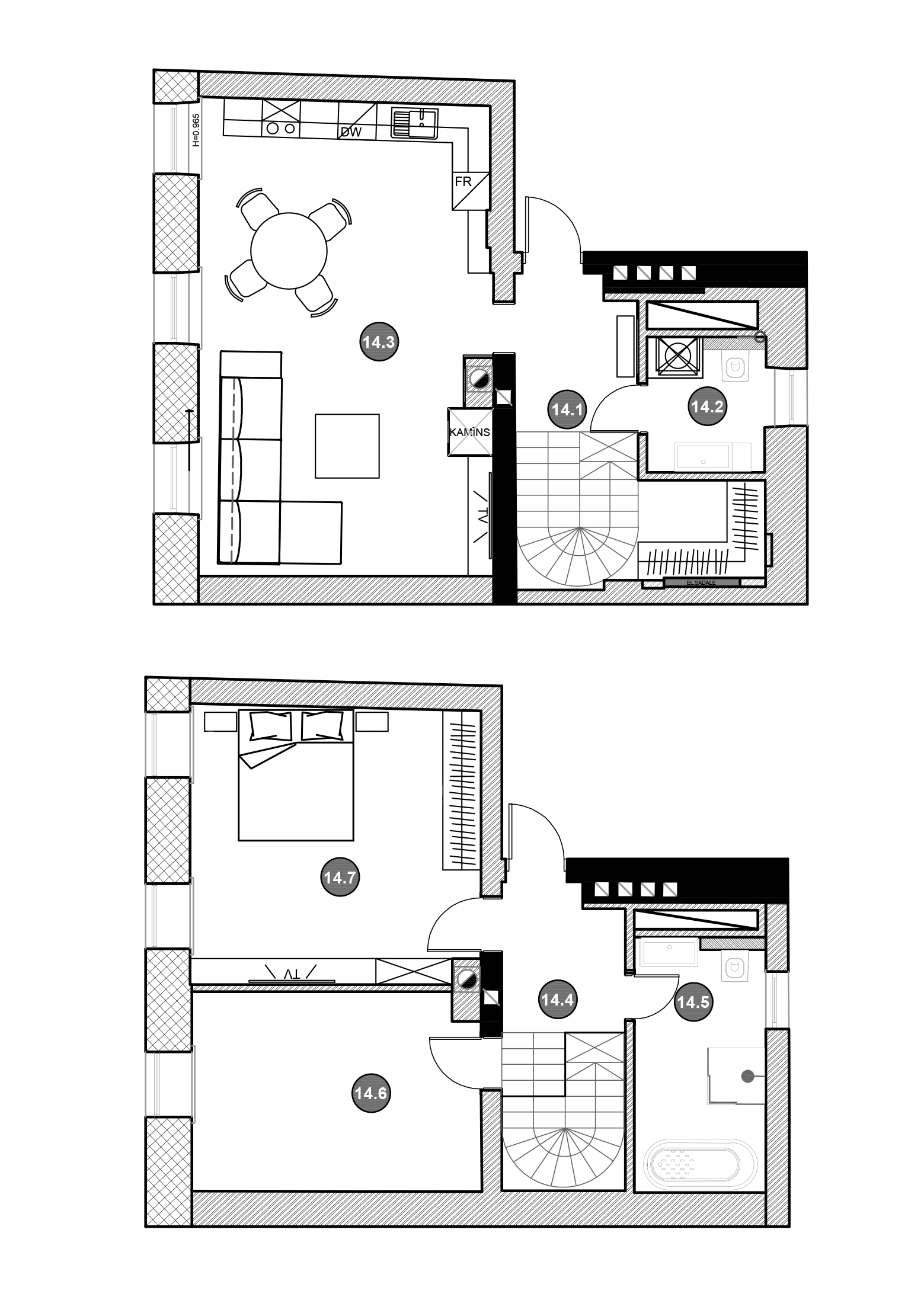 Apartment No.14 plans