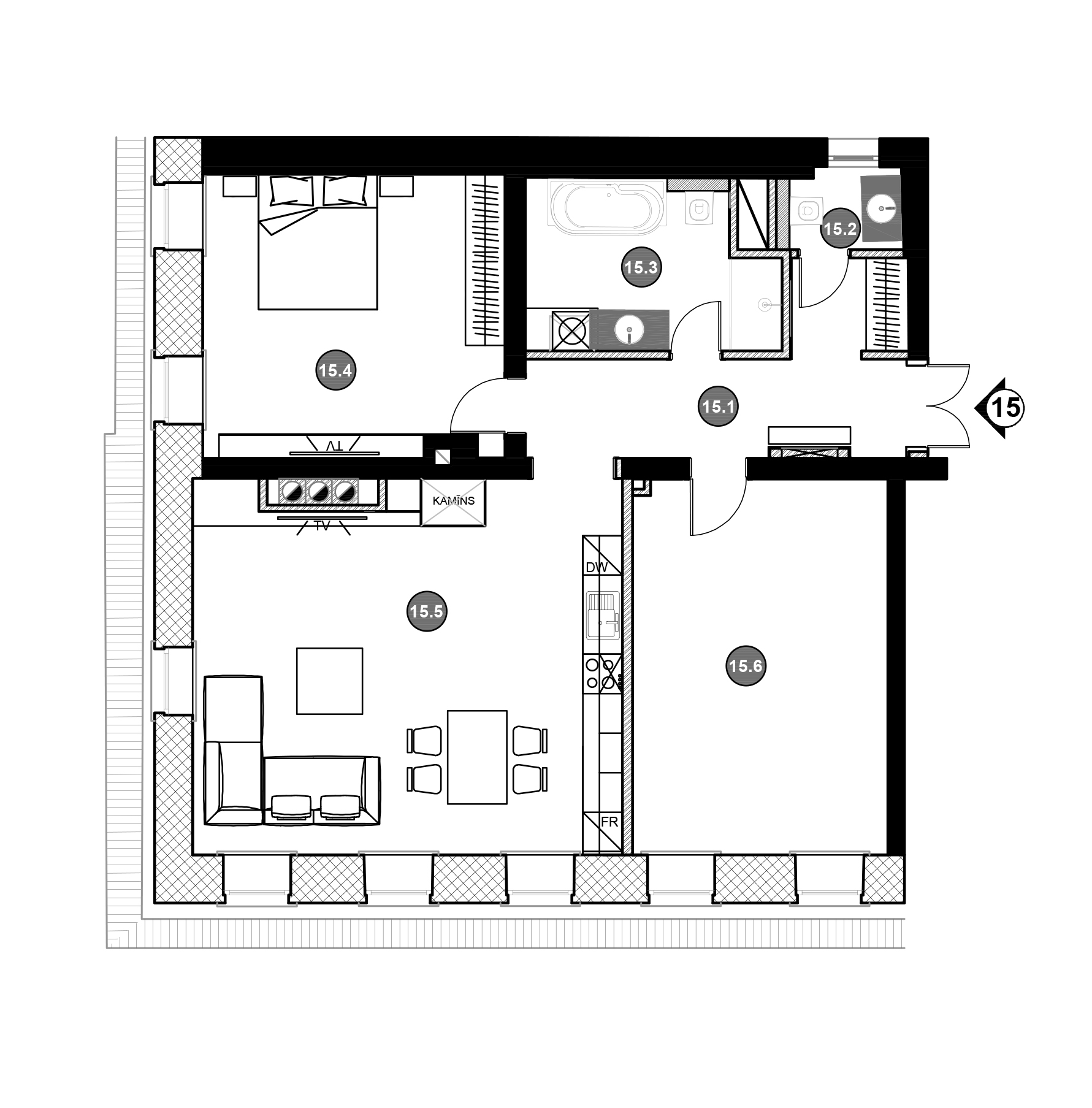 Apartment No.15 plans