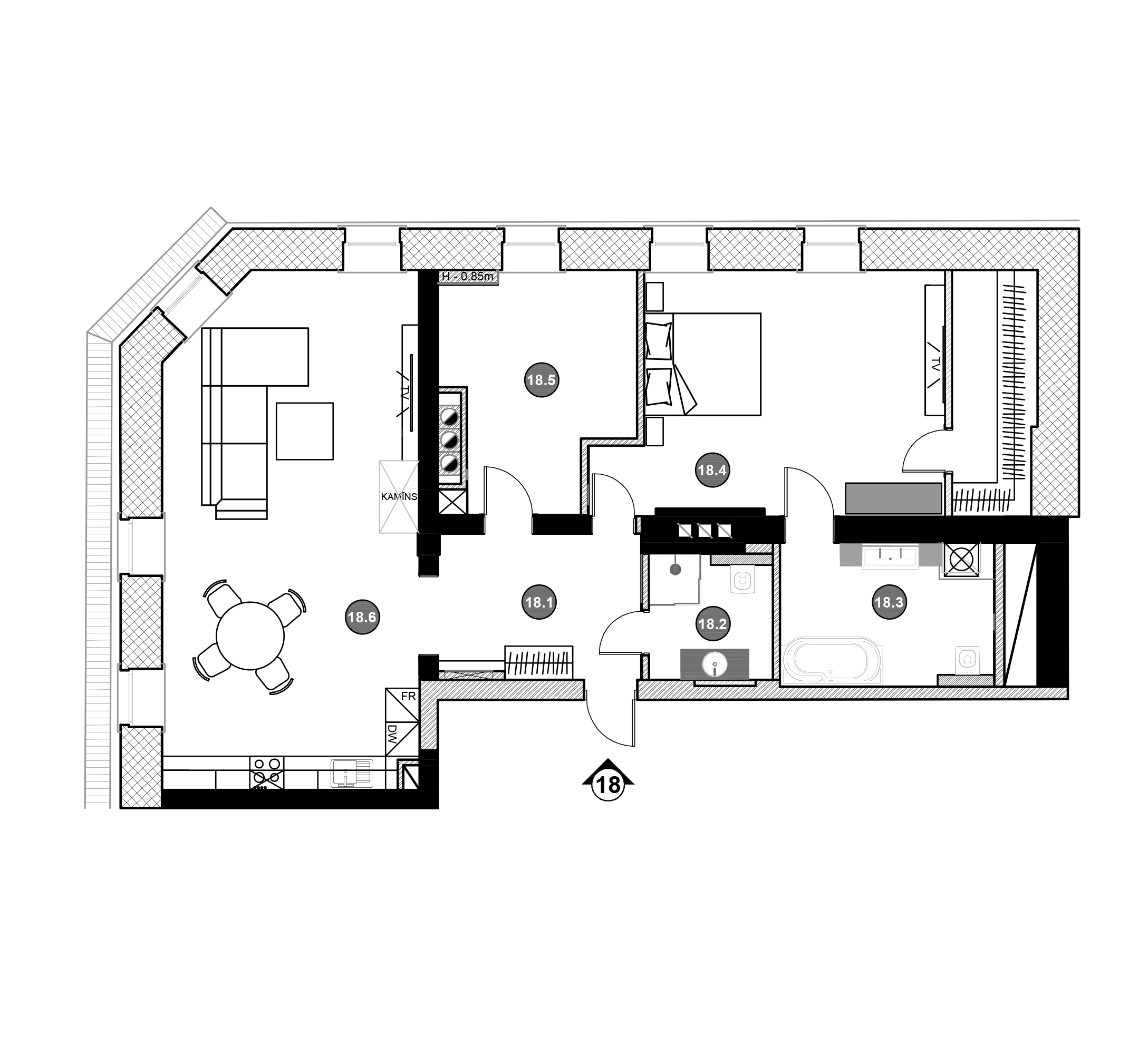 Apartment No.18 plans